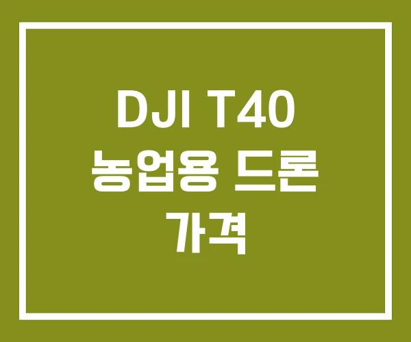DJI T40 농업용 드론 가격 DJI T40 농업용 드론 가격