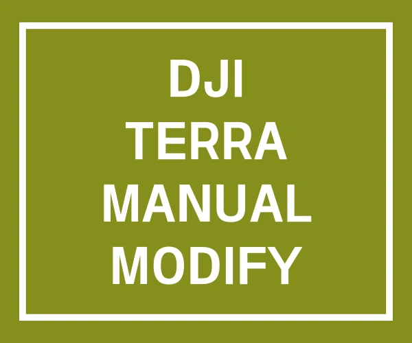 DJI TERRA MANUAL MODIFY PPK