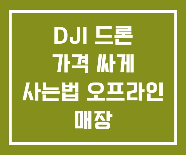 DJI 드론 가격 싸게 사는법 오프라인 매장 DJI 드론 가격 싸게 사는법 오프라인 매장