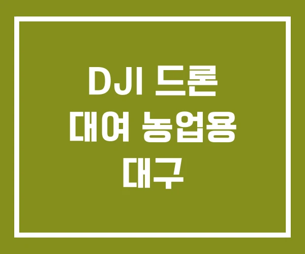DJI 드론 대여 농업용 대구 DJI 드론 대여 농업용 대구
