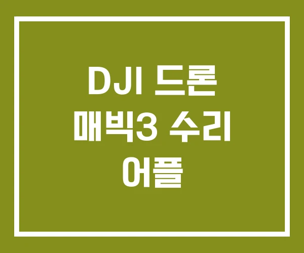 DJI 드론 매빅3 수리 어플 DJI 드론 매빅3 수리 어플