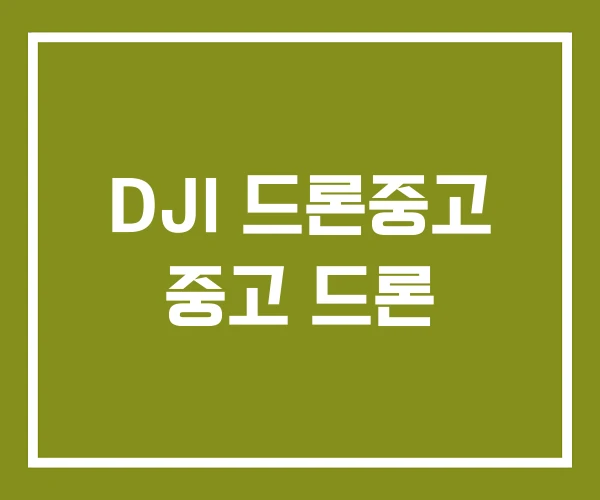 DJI 드론중고 중고 드론