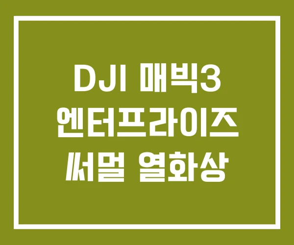 DJI 매빅3 엔터프라이즈 써멀 열화상