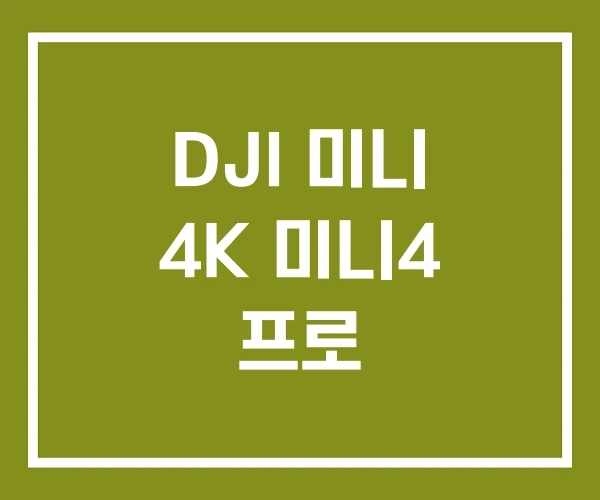 DJI 미니 4K 미니4 프로