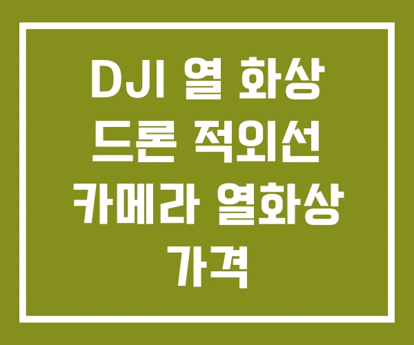 DJI 열 화상 드론 적외선 카메라 열화상 가격