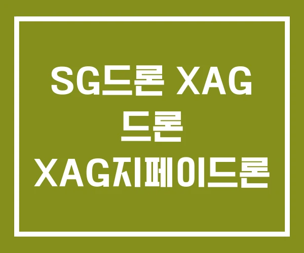 SG드론 XAG 드론 XAG지페이드론