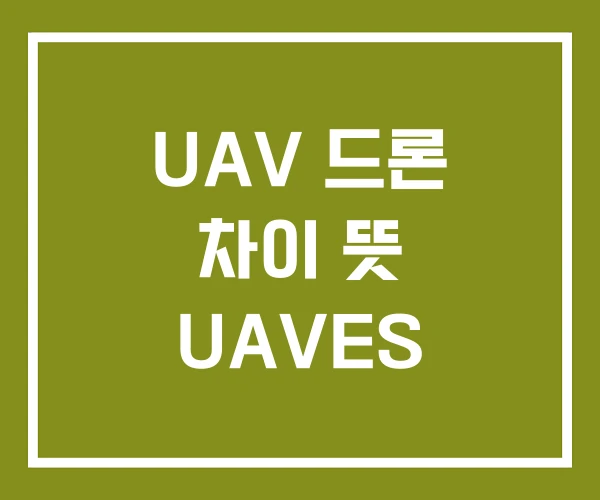 UAV 드론 차이 뜻 UAVES UAV 드론 차이 뜻 UAVES