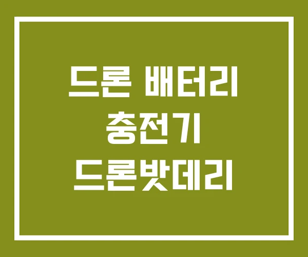 드론 배터리 충전기 드론밧데리