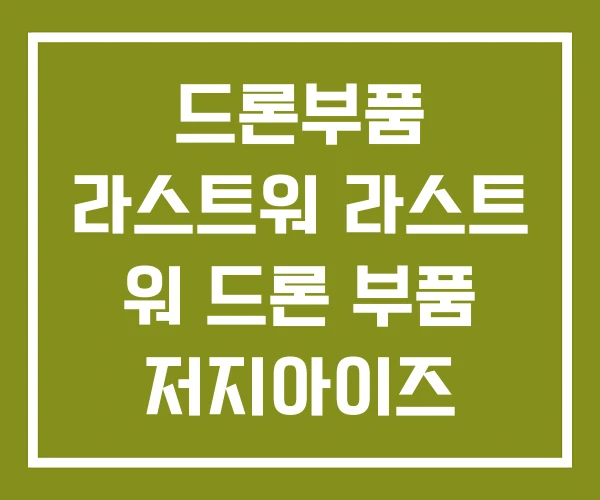 드론부품 라스트워 라스트 워 드론 부품 저지아이즈