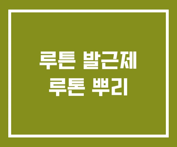 루튼 발근제 루톤 뿌리 루튼 발근제 루톤 뿌리