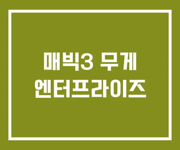 매빅3 무게 엔터프라이즈