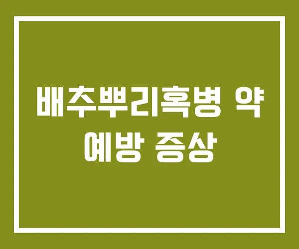 배추뿌리혹병 약 예방 증상