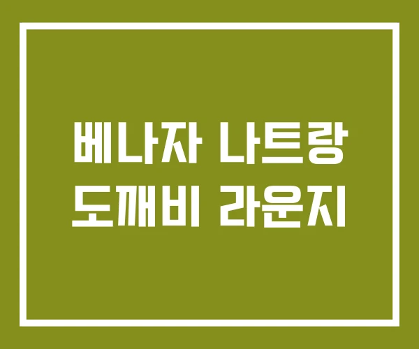 베나자 나트랑 도깨비 라운지