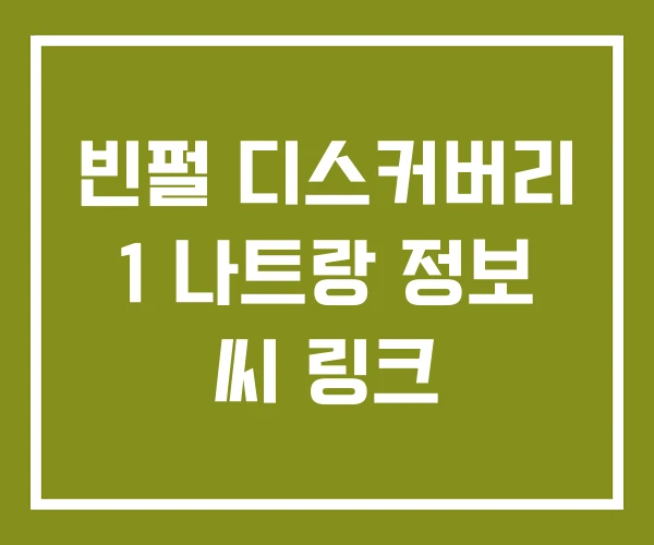 빈펄 디스커버리 1 나트랑 정보 씨 링크
