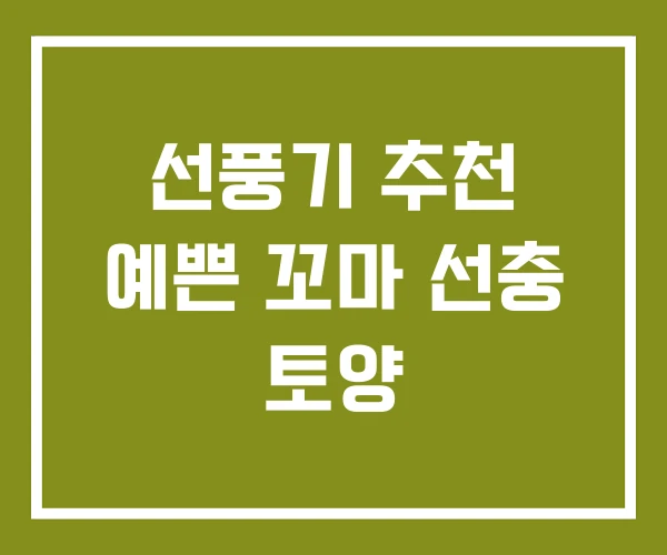선풍기 추천 예쁜 꼬마 선충 토양 선풍기 추천 예쁜 꼬마 선충 토양