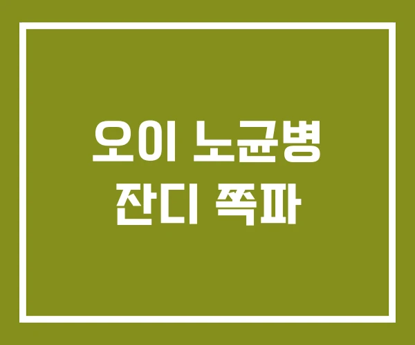 오이 노균병 잔디 쪽파