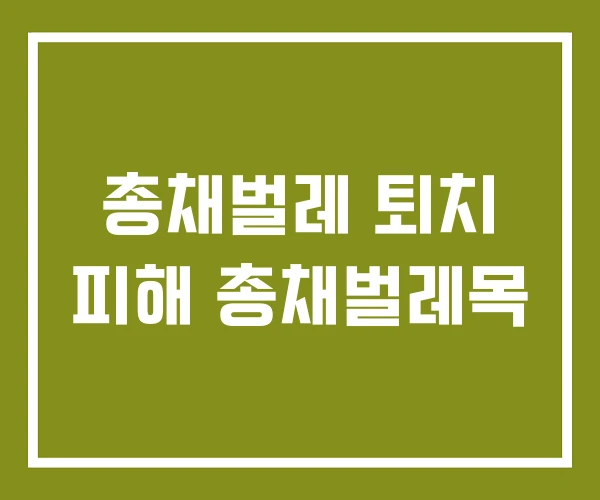 총채벌레 퇴치 피해 총채벌레목