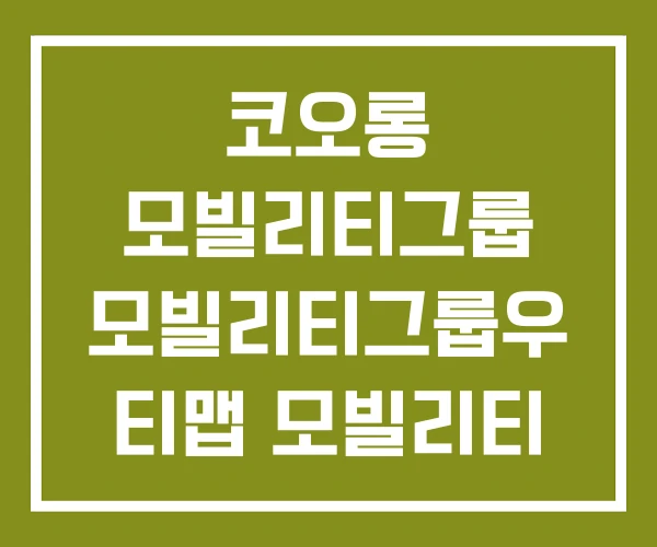 코오롱 모빌리티그룹 모빌리티그룹우 티맵 모빌리티 코오롱 모빌리티그룹 모빌리티그룹우 티맵 모빌리티