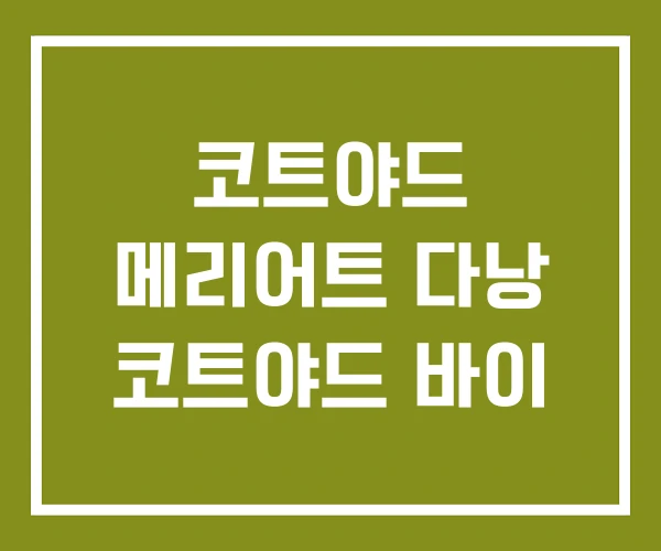 코트야드 메리어트 다낭 코트야드 바이