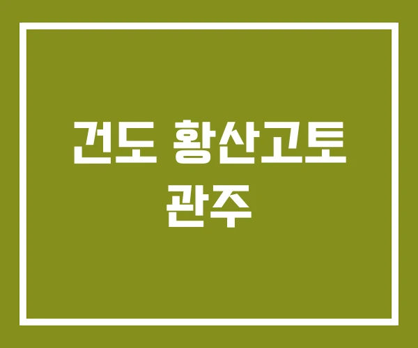 건도 황산고토 관주 건도 황산고토 관주