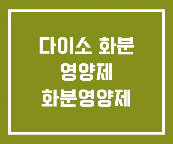 다이소 화분 영양제 화분영양제