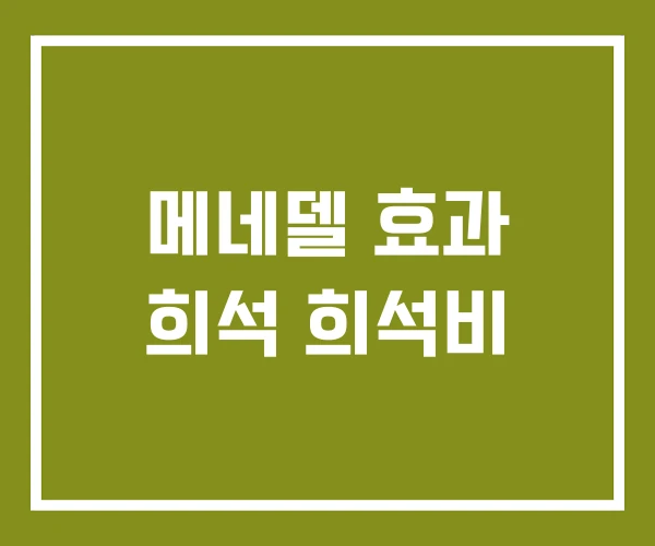 메네델 효과 희석 희석비