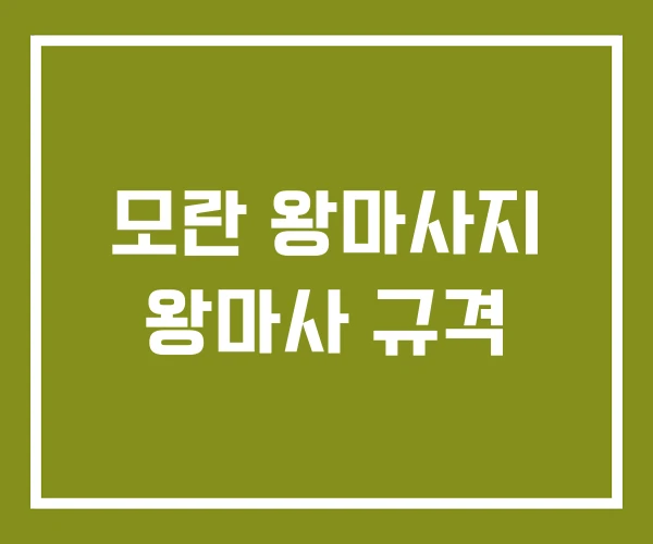 모란 왕마사지 왕마사 규격