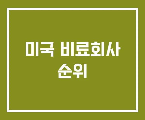 미국 비료회사 순위