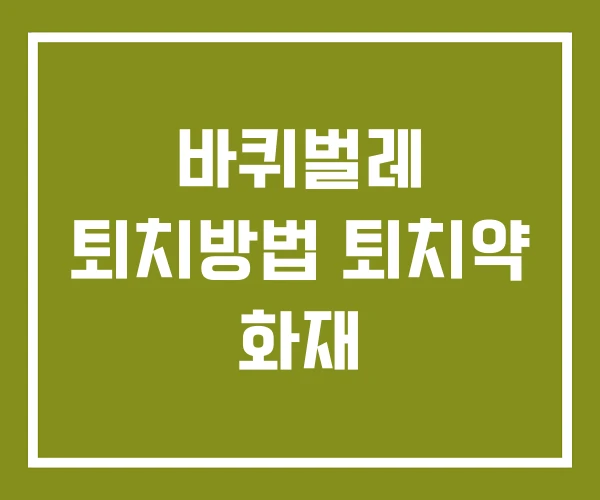 바퀴벌레 퇴치방법 퇴치약 화재