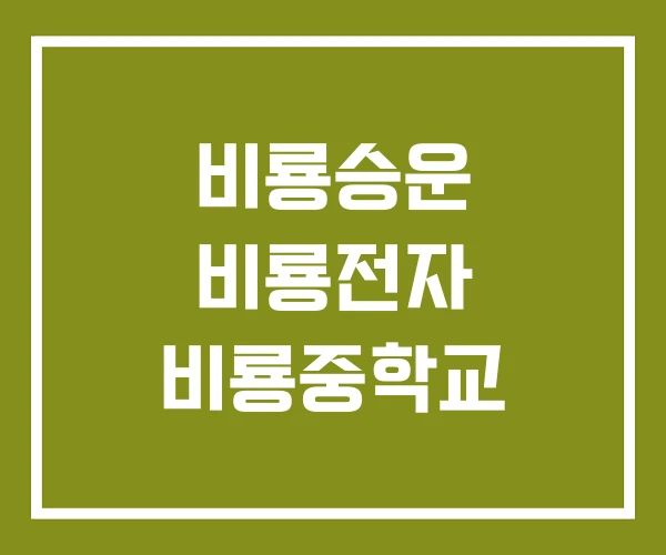 비룡승운 비룡전자 비룡중학교