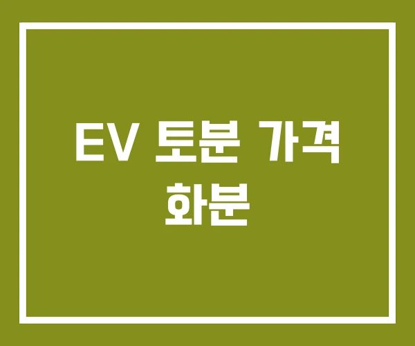 EV 토분 가격 화분