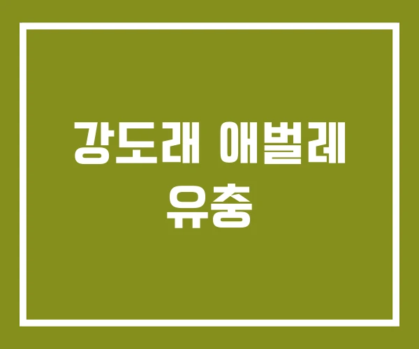 강도래 애벌레 유충