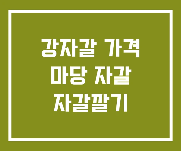 강자갈 가격 마당 자갈 자갈깔기