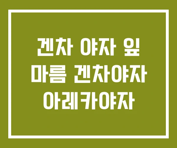 겐차 야자 잎 마름 겐차야자 아레카야자