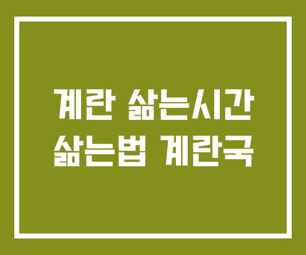 계란 삶는시간 삶는법 계란국