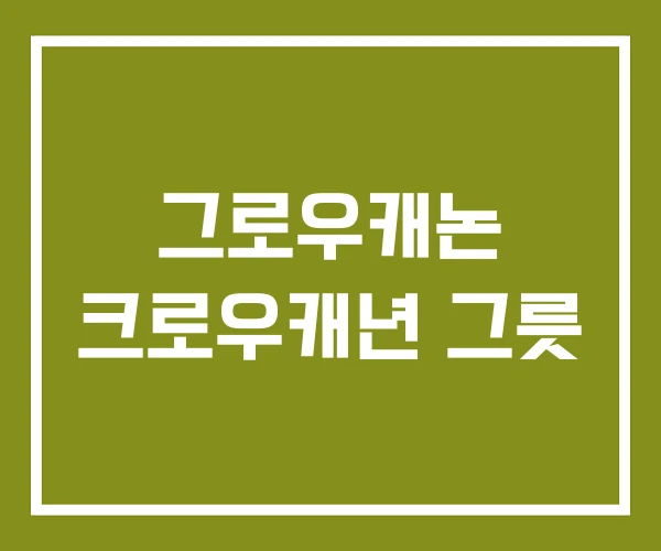 그로우캐논 크로우캐년 그릇