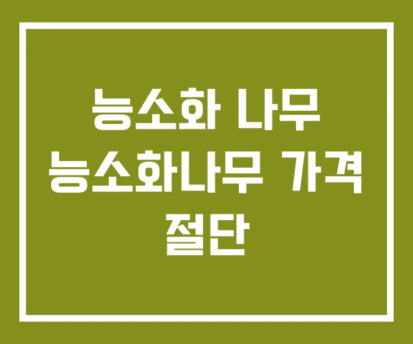능소화 나무 능소화나무 가격 절단