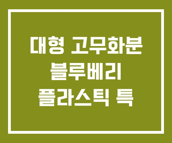 대형 고무화분 블루베리 플라스틱 특