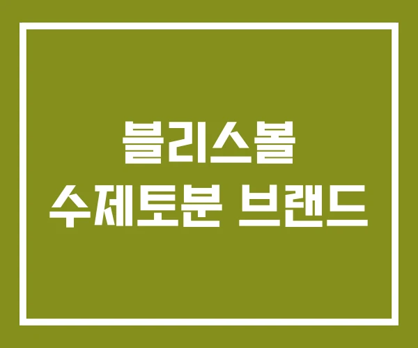 블리스볼 수제토분 브랜드