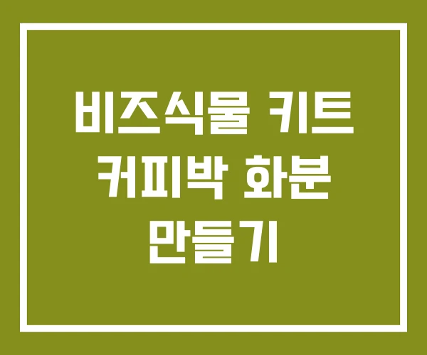 비즈식물 키트 커피박 화분 만들기