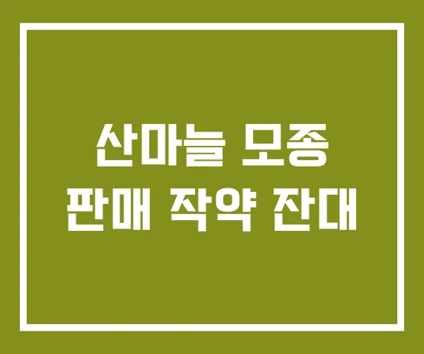 산마늘 모종 판매 작약 잔대