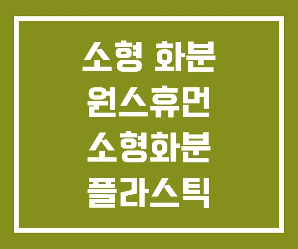 소형 화분 원스휴먼 소형화분 플라스틱