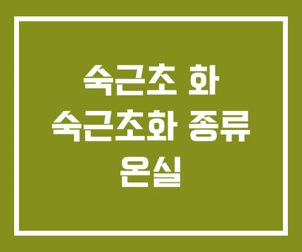 숙근초 화 숙근초화 종류 온실