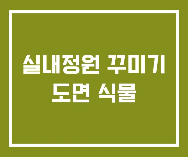 실내정원 꾸미기 도면 식물