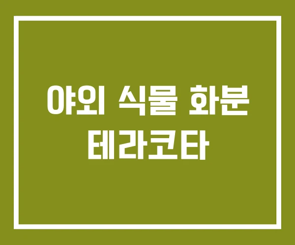 야외 식물 화분 테라코타