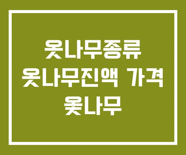 옷나무종류 옷나무진액 가격 옻나무