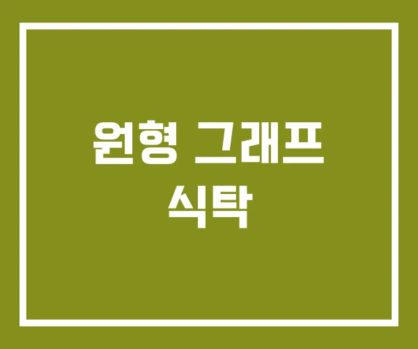 원형 그래프 식탁