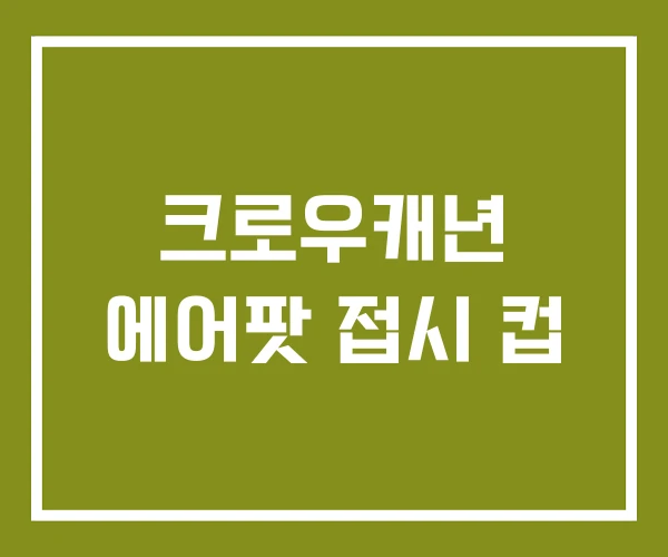 크로우캐년 에어팟 접시 컵