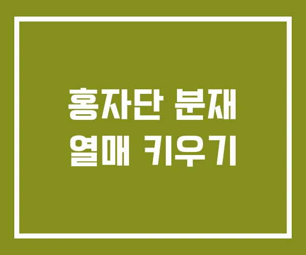 홍자단 분재 열매 키우기