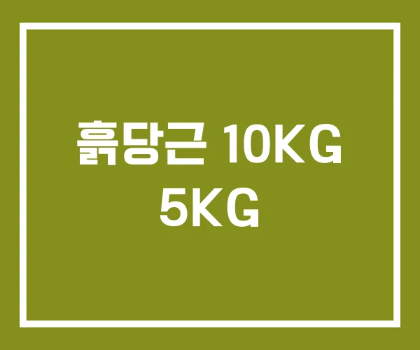 흙당근 10KG 5KG